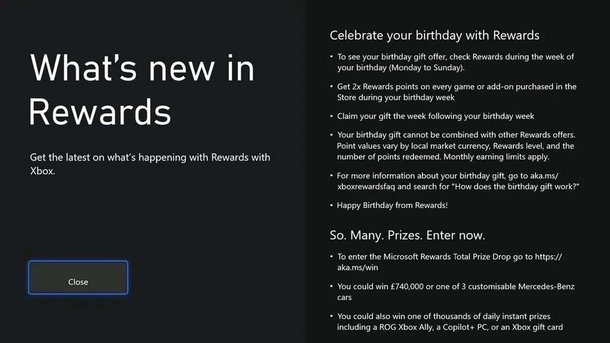 Microsoft Gives Xbox Players Double Rewards Points on Birthdays