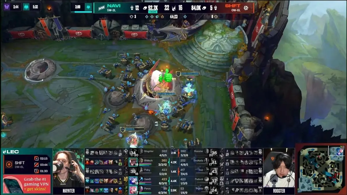 NAVI Crushes Shifters' MSI Dreams in LEC Spring Elimination Match