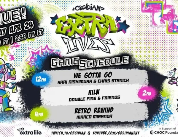 Obsidian Teams With Double Fine for Extra Lives Charity Stream Today