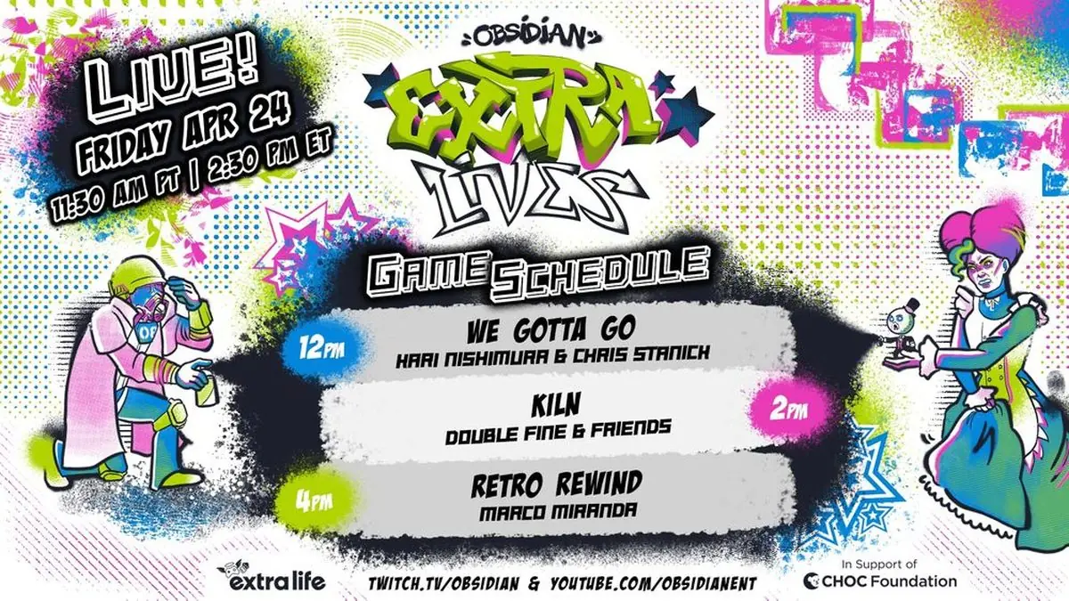 Obsidian Teams With Double Fine for Extra Lives Charity Stream Today