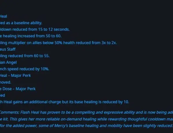 Overwatch 2 Mercy Gets Guardian Angel Changes in Latest Patch