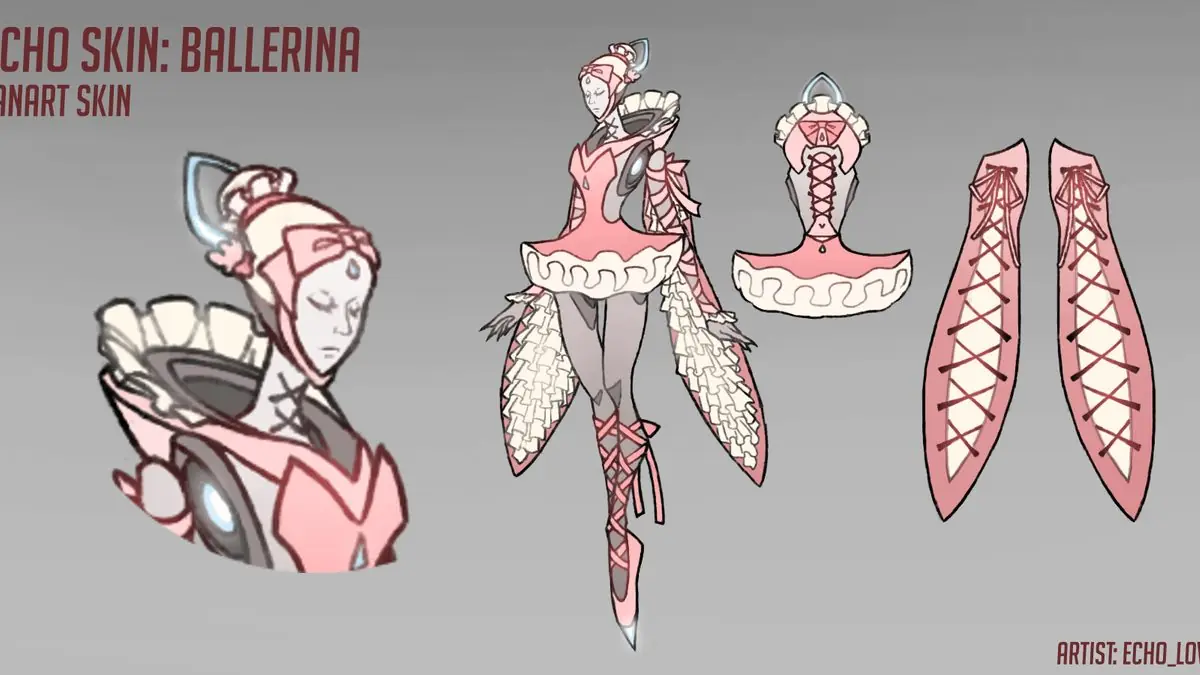 Overwatch Fan Creates Stunning Echo Ballerina Skin, Hopes for Blizzard Job