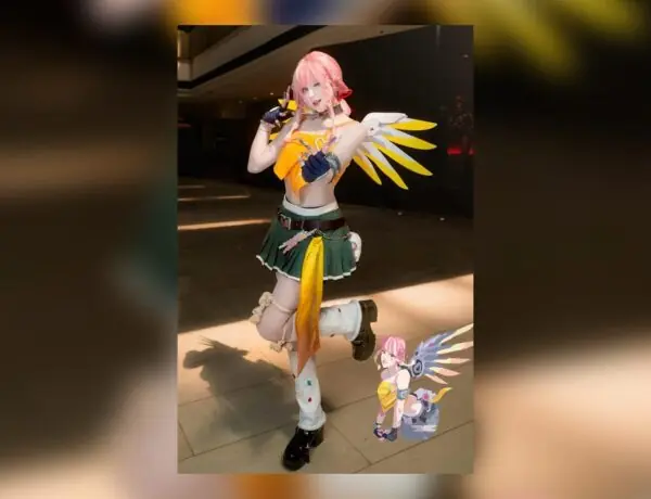 Overwatch Fan Creates Stunning Mercy Le Sserafim Cosplay Despite Technical Challenges