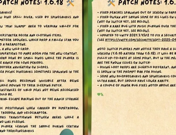 PaleoPines Drops Spoiler-Heavy Patch Notes for Major Update