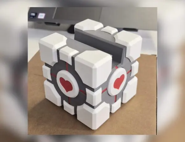 Portal Fan Creates 3D Printed Companion Cube Controller Holder