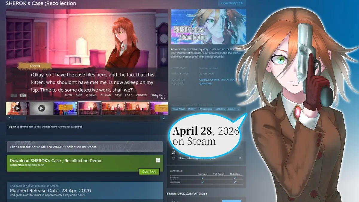 SHEROK's Case: Choice-Driven Mystery Visual Novel Hits Steam Monday
