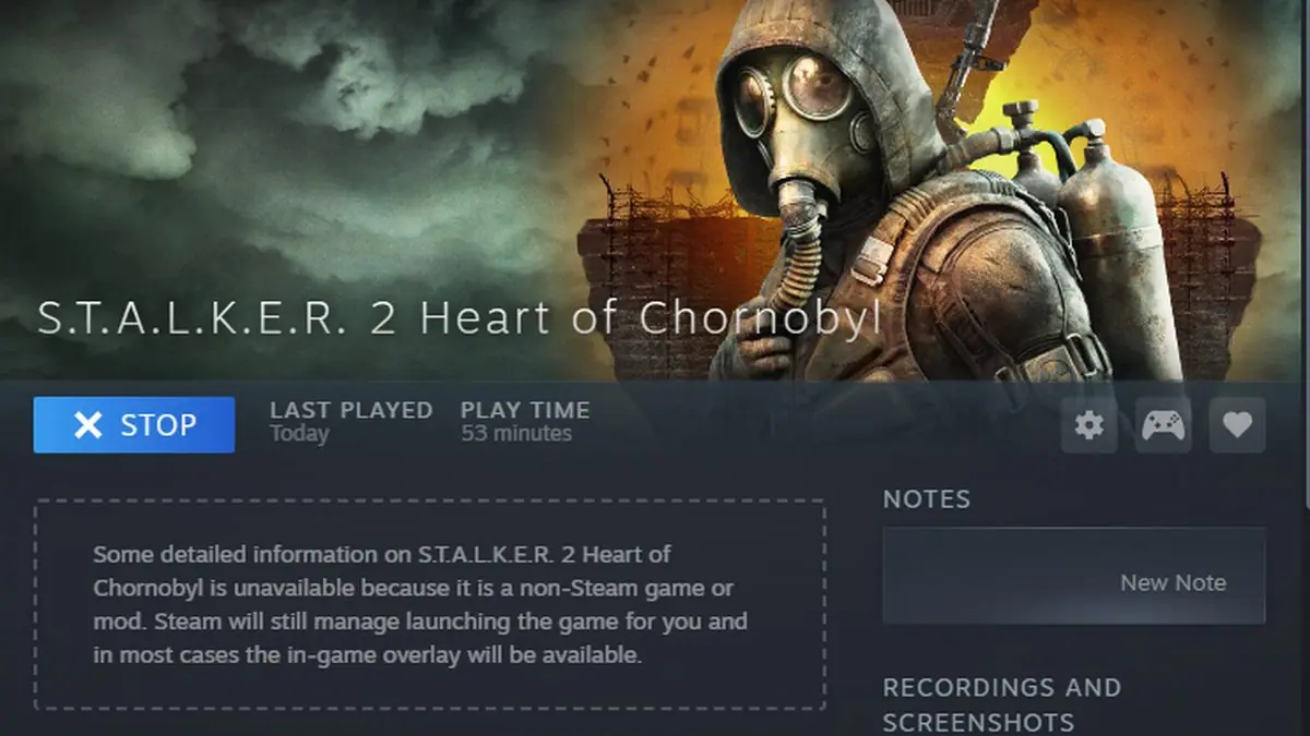 Steam Now Tracks Playtime for Non-Steam Games Like STALKER 2