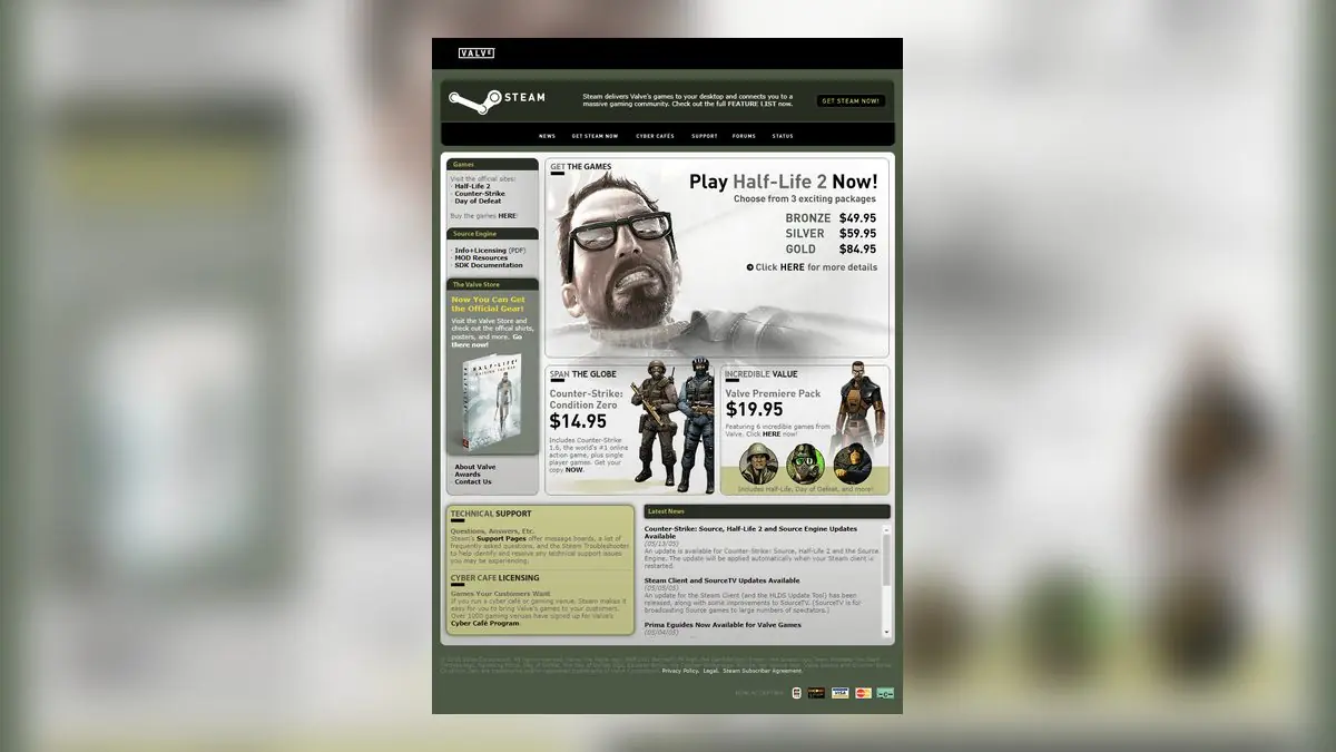 Steam's 2005 Website Sparks Gaming Nostalgia Wave on Social Media